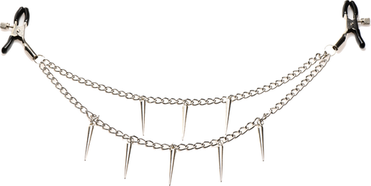 Master Series Daggers Double Chain Fetish Play Nipple Clamps