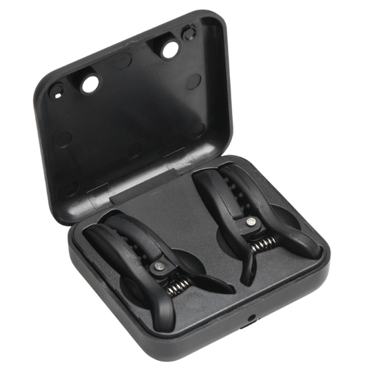 Master Series Dark Grip Vibrating BDSM Nipple Clamps