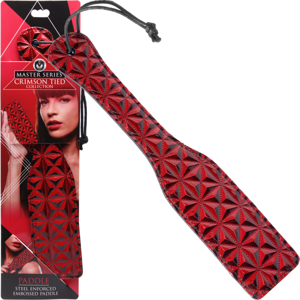 Master Series Crimson Tied Steel Enforced Bondage Spanking Paddle - Paddles And Slappers