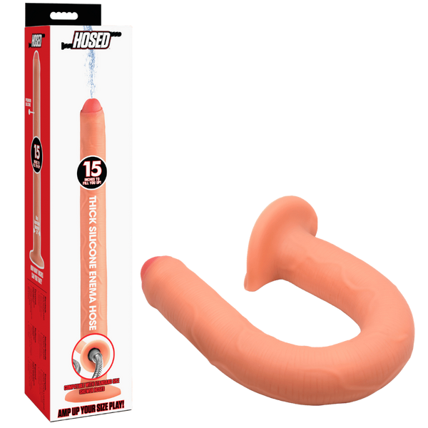 Thick Silicone Enema Hose 15 Inch by XR Brands - Enemas and Douches