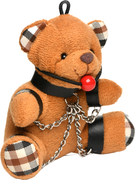 Master Series Gagged Teddy Bear Keychain by XR Brands - Party Gifts and Novelties