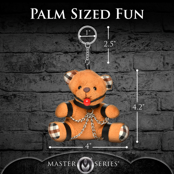 Master Series Gagged Teddy Bear Novelty Key Chain - Party Gifts and Novelties