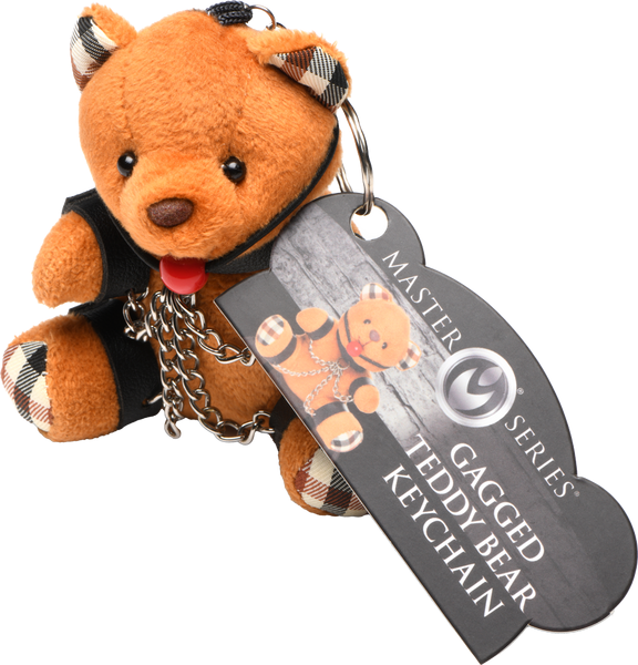 Master Series Gagged Teddy Bear Novelty Key Chain - Party Gifts and Novelties