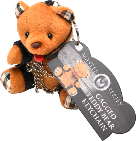 Master Series Gagged Teddy Bear Keychain by XR Brands - Party Gifts and Novelties