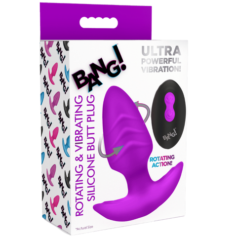 Rotating and Vibrating Silicone Butt Plug by XR Brands - Butt Plugs