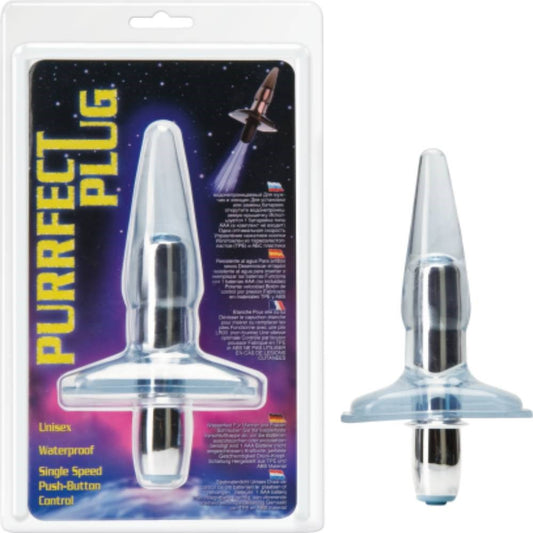 Purrfect Butt Plug With Internal Bullet Vibrator - Butt Plugs