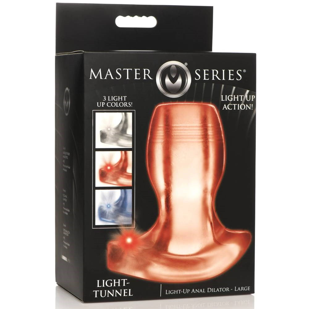 Master Series Light Tunnel Light Up Anal Dilator Butt Plug - Butt Plugs