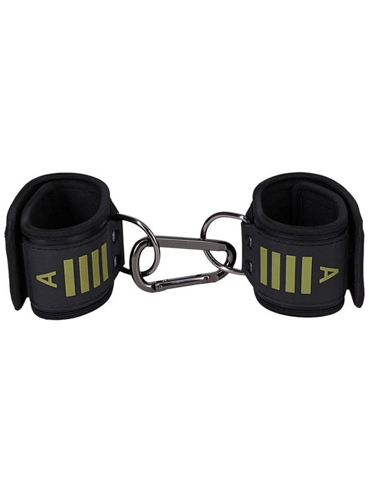 Doc Johnson Fort Troff Tactical BDSM Ankle Cuffs Black and Green