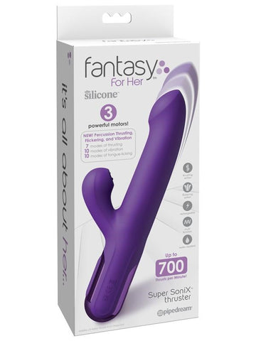 Fantasy For Her Super SoniX Thruster Rabbit Vibrator - Rabbit Vibrators