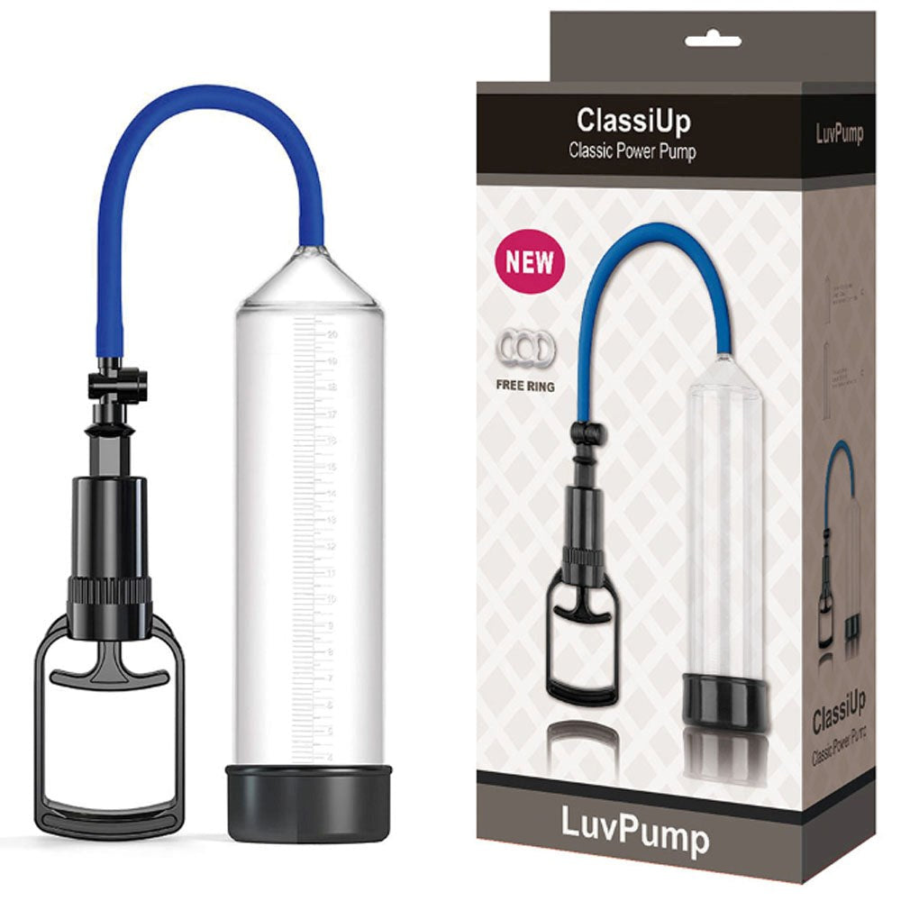 LuvPump ClassiUp Classic Power Penis Pump Clear - Penis Pumps And Stretchers