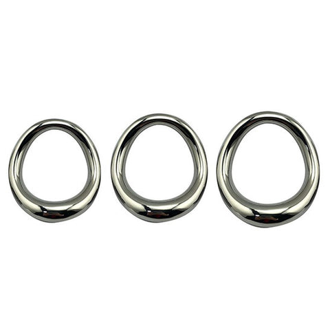 Stainless Steel Magnetic Curved Cock Ring by BDStyle - Steel Cock Rings