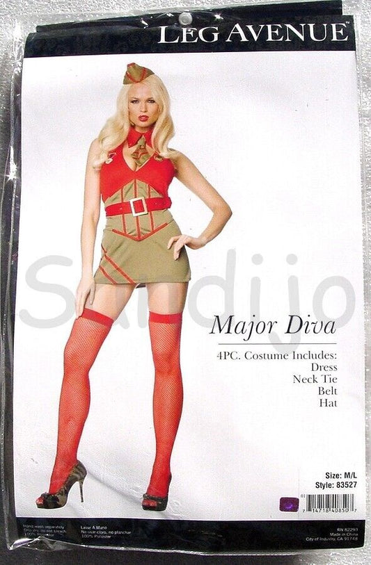 Sexy Major Diva Military 4 Piece Costume by Leg Avenue - Fancy Dress Ups