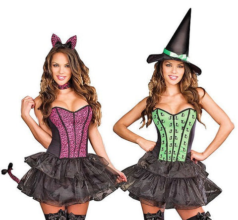 Under My Spell Cat Reversible Womens Costume - Fancy Dress Ups
