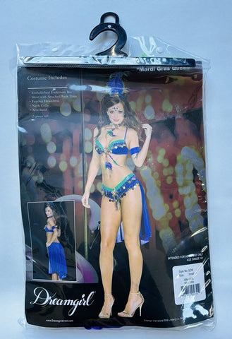 Dreamgirl Mardi Gras 5 Piece Queen Costume - Fancy Dress Ups