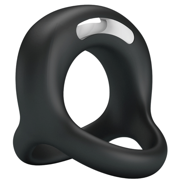 Pretty Love Elliott 10 Function Vibrant Penis Ring Black - Vibrating Cock Rings