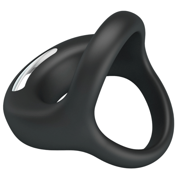 Pretty Love Elliott 10 Function Vibrant Penis Ring Black - Vibrating Cock Rings