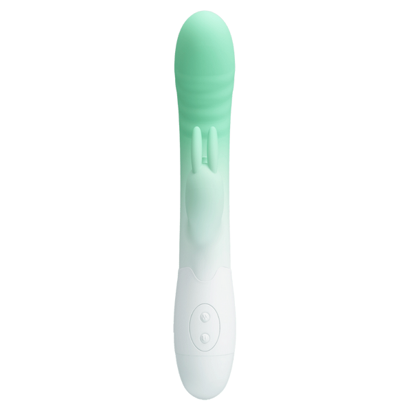 Pretty Love Cerberus 30 Function Vibrating Rabbit Massager Seafoam / White - Rabbit Vibrators