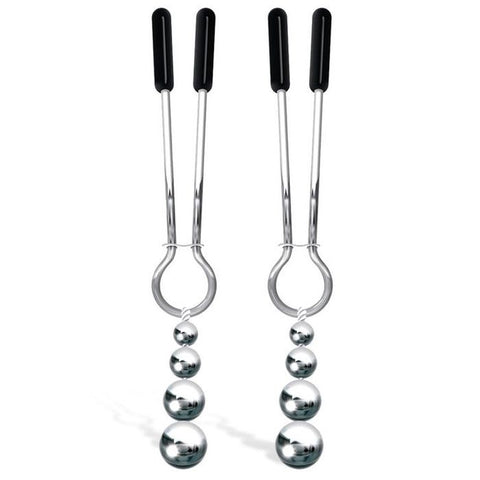 2 Piece Naughty Nipple Clips Set by Adam & Eve - Nipple and Clit Clamps