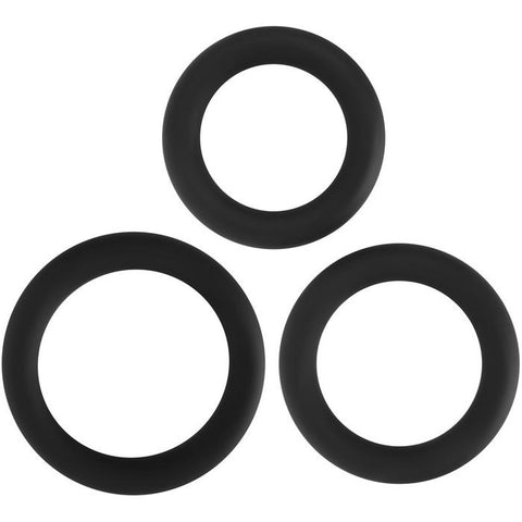 Silicone Penis Ring Set Cock Rings Set of 3 Sizes - Cock Ring Sets