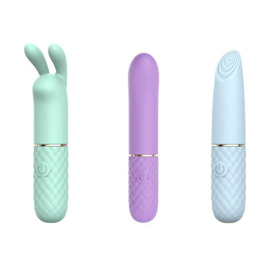 TRIPLE PLEASURES Vibrators Set of 3 by Adam & Eve Sextoys - Bullet Vibrators