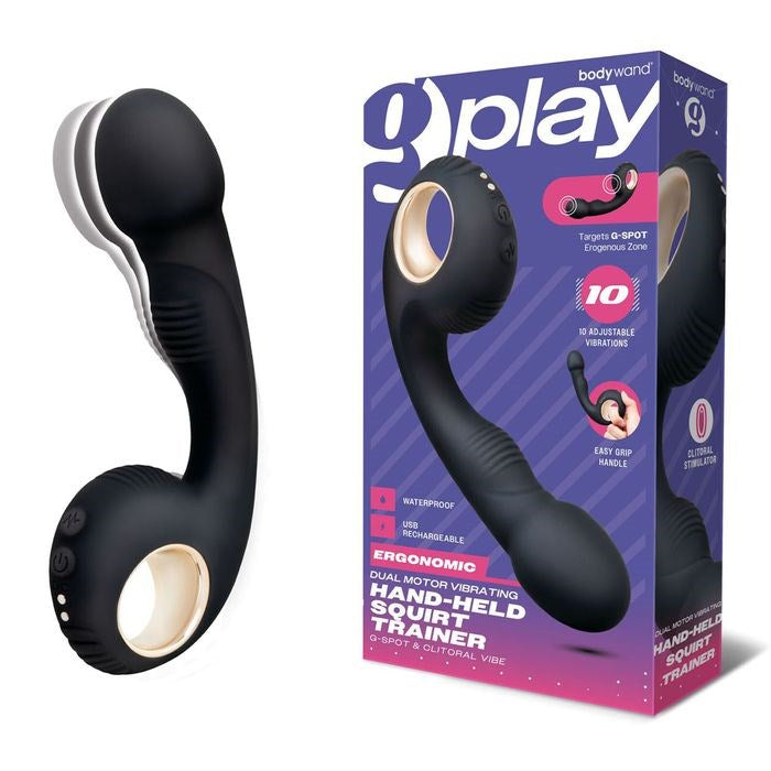 Bodywand G Play USB Rechargeable Vibrating Squirt Trainer Black - G-Spot Vibrators