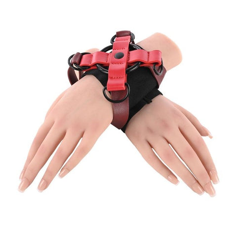 Sex and Mischief Ex's and Oh's Cross Cuffs by Sportsheets - Cuffs And Restraints