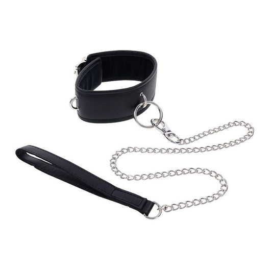 Sportsheets EDGE Black Neck Restraint with Heavy Duty Metal Leash