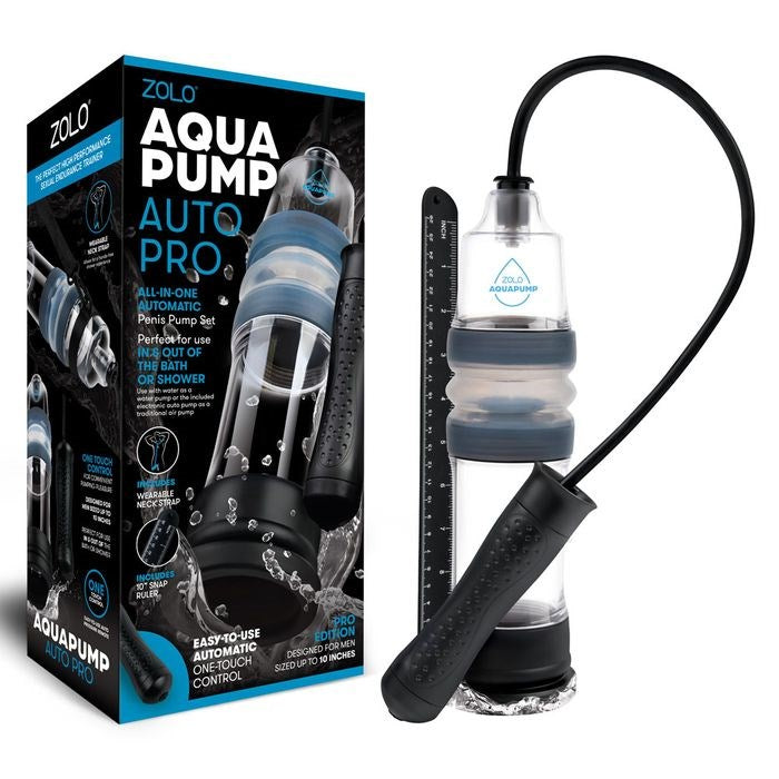 Zolo Aquapump Auto Pro Water Mens Penis Pump Clear - Penis Pumps And Stretchers