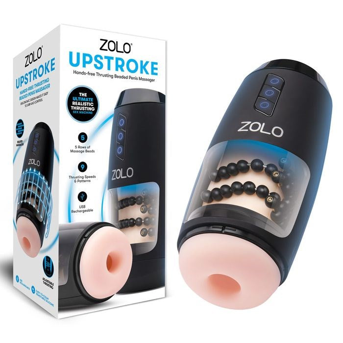 Zolo Upstroke USB Rechargeable Auto Thrusting Mens Masturbator Flesh - Masturbators and Strokers