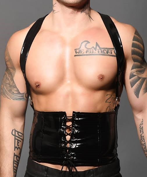 Men's Corset Harness Black by Andrew Christian - His Fetish