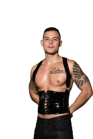 Men's Corset Harness Black by Andrew Christian - His Fetish