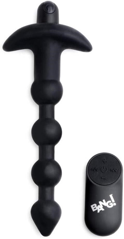 XR Brands Bang Remote Control Vibrating Anal Beads Black