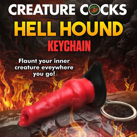 Creature Cocks Hell-Hound Keychain Novelty Fantasy Dildo - Party Gifts and Novelties