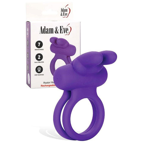 ROCKIN' RABBIT USB Rechargeable Cock & Balls Ring - Vibrating Cock Rings