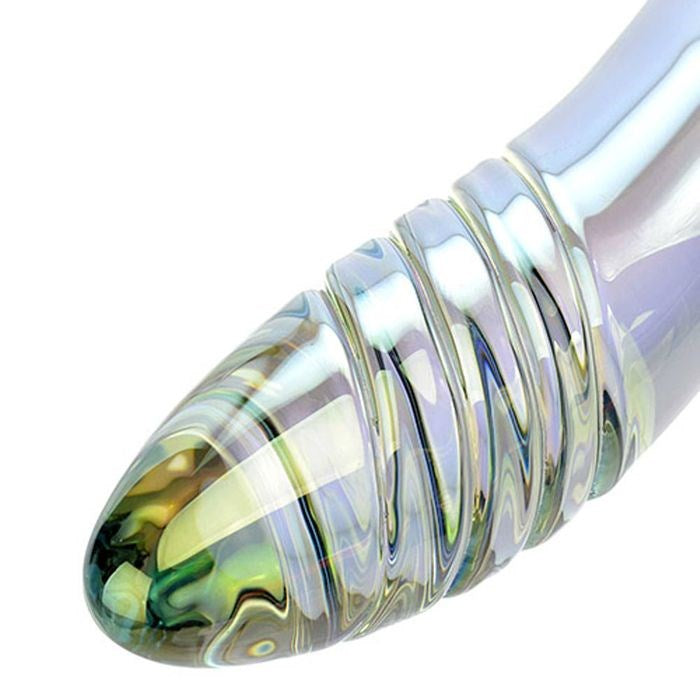Adam & Eve FAIRY WAND Ridged Glass Dildo 22cm - Glass Sex Toys