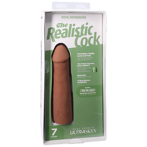 Vac-U-Lock 7 Inch Realistic Dildo by Doc Johnson - Realistic Dildos