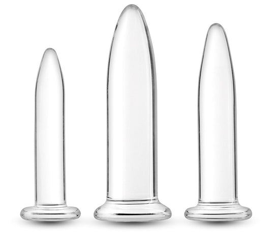 NS Novelties Crystal 3 Piece Anal Trainer Kit Clear