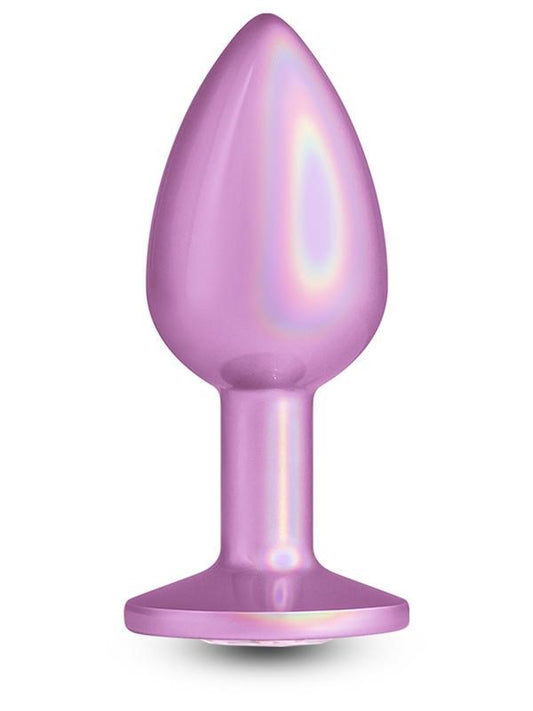NS Novelties Rear Assets Iridescent Pink Butt Plug