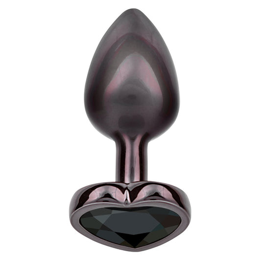 California Exotics Jewel Black Diamond Heart Shape Anal Plug