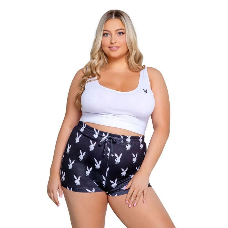 Playboy Slumber Bunny 2 Piece Sexy Lingerie Set Black - Bras and Bra Sets