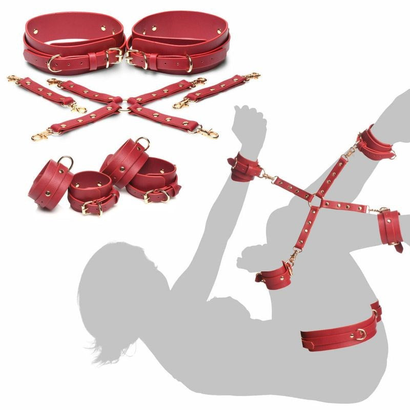 Master Series Crimson Captive BDSM Play Restraints - Cuffs And Restraints