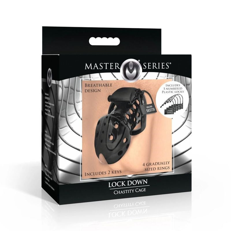 Master Series Lock Down Male Chastity Cage - Male Chastity
