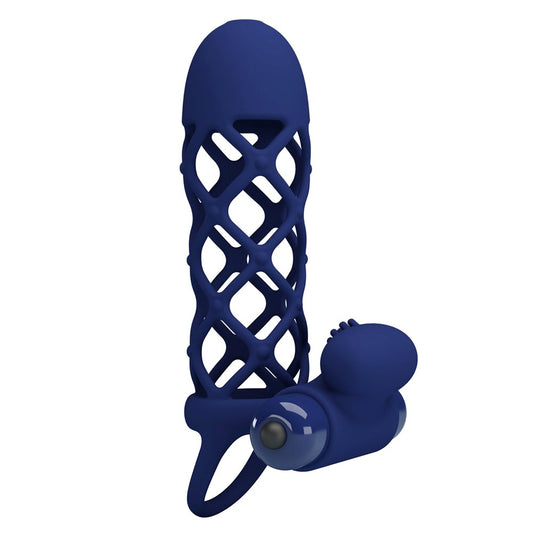 Pretty Love Giann Powerful Vibrating Cock Ring Navy Blue