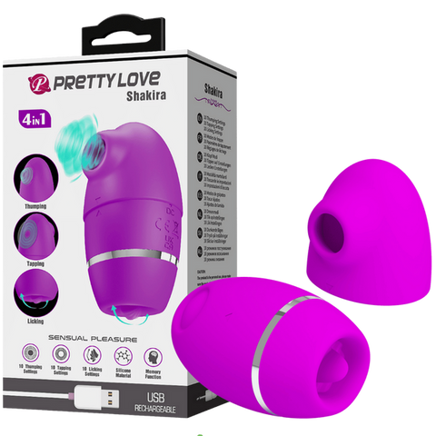 4in1 Thumping Shakira Clit Vibrator by Baile - Clit Ticklers and Pulsators