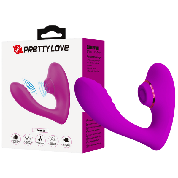 Pretty Love Nauty Rechargeable Clitoral Stimulator Purple - Clit Ticklers and Pulsators