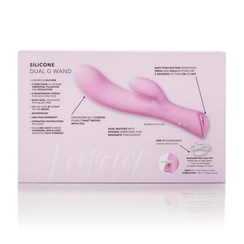 Jopen Amour Silicone Dual G Rabbit Wand by CalExotics - Rabbit Vibrators