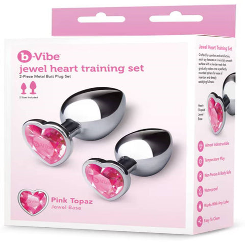 Jewel Metal Training Butt Plug Set by B-Vibe - Butt Plugs