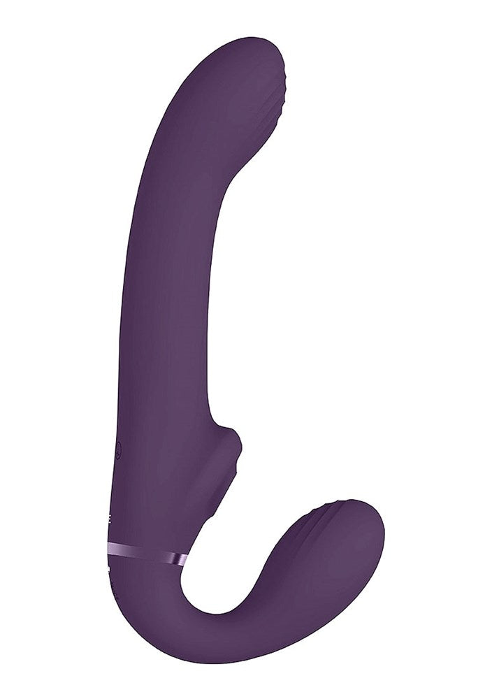 Vive Ai Dual Vibrating & Air Wave Tickler Strapless Strap On - Strap On Sextoys