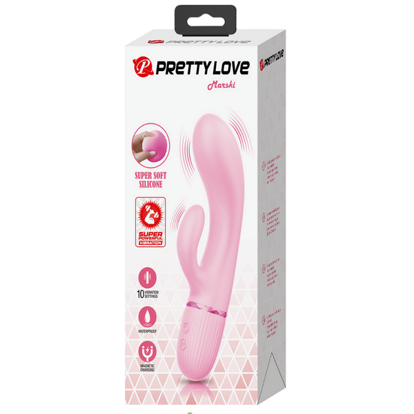 Pretty Love Marski Silicone Dual Motor Rabbit Vibrator - Rabbit Vibrators