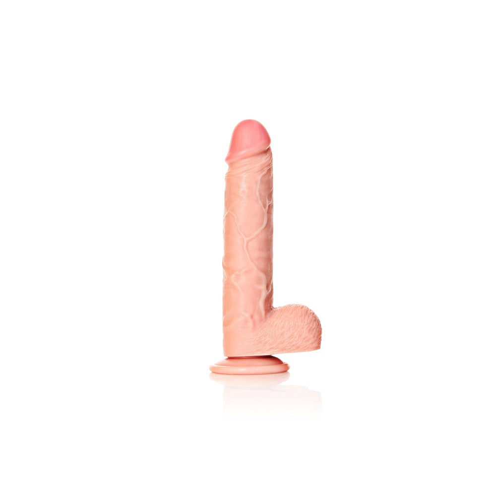REALROCK 23 cm Straight Realistic Dildo with Balls Flesh - Realistic Dildos
